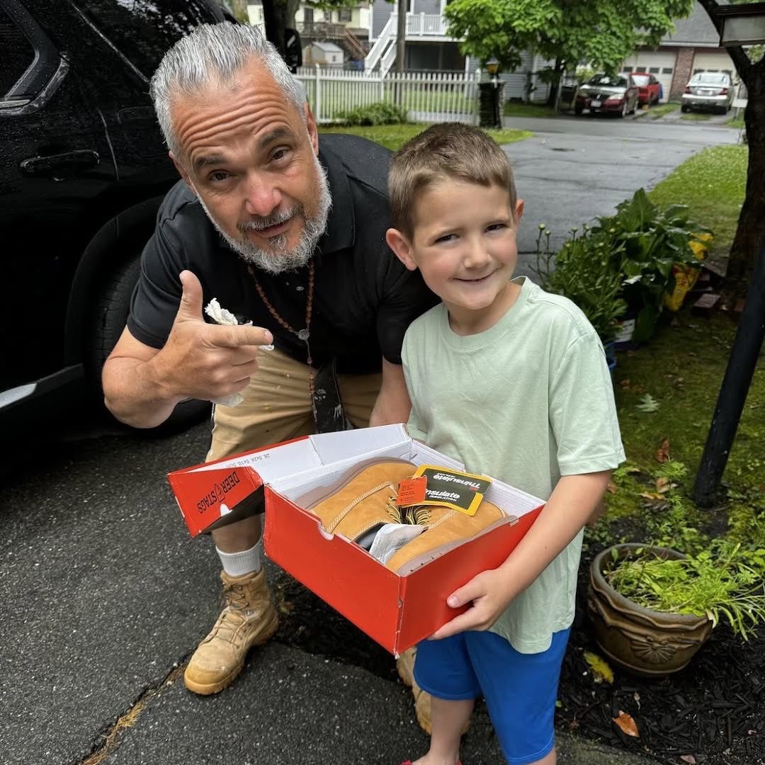 Happy client Paul Cruz with Durval from Elias Construction